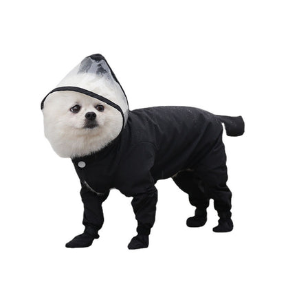 Pet Four-legged All-in-one Waterproof Raincoat