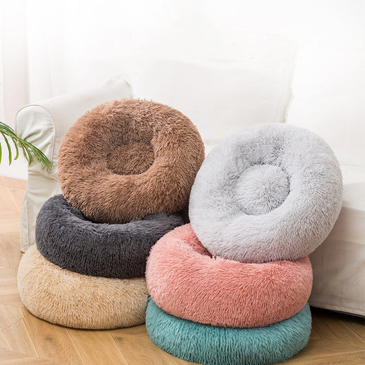 Plush Warm Dog Bed In Winter