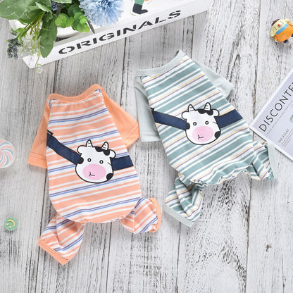 Striped Four-leg Cream Pack Four-leg Pet Dog Clothes