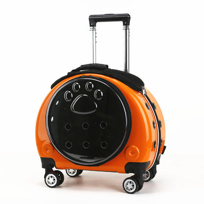 Small Pet Trolley Bag Portable Dog Diaper Bag Transparent