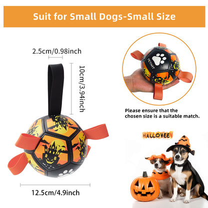 Interactive Dog Toys, Dog Soccer Ball With Straps