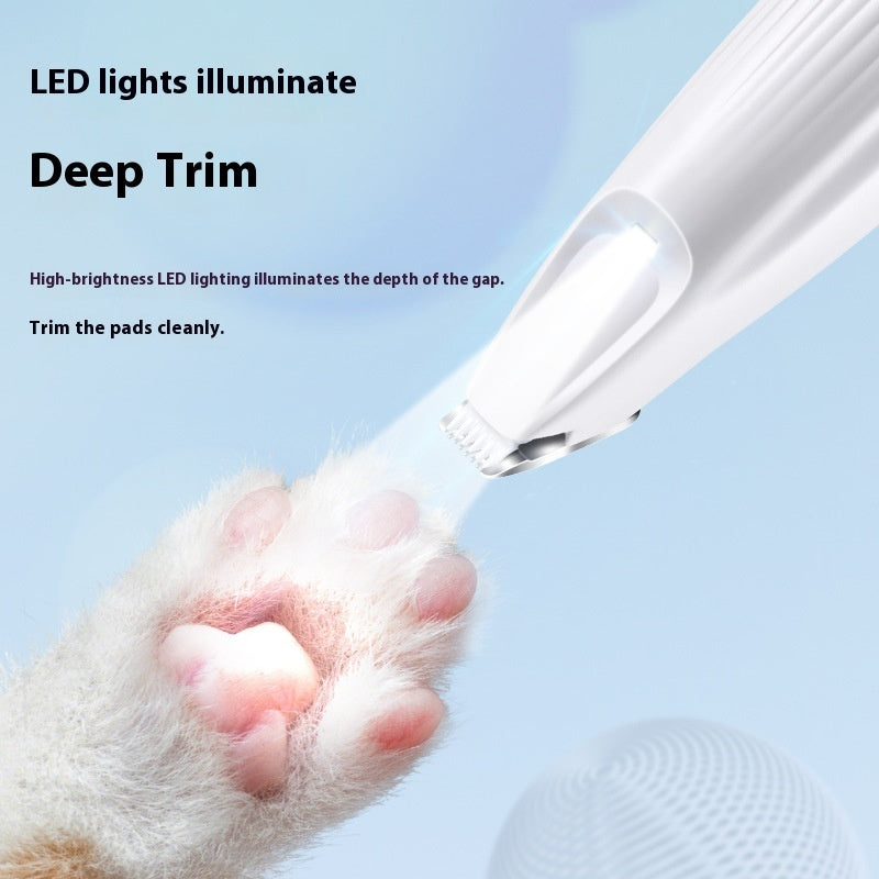 Pets Efficient LED Shaving Dog Foot Hair Electric Clipper