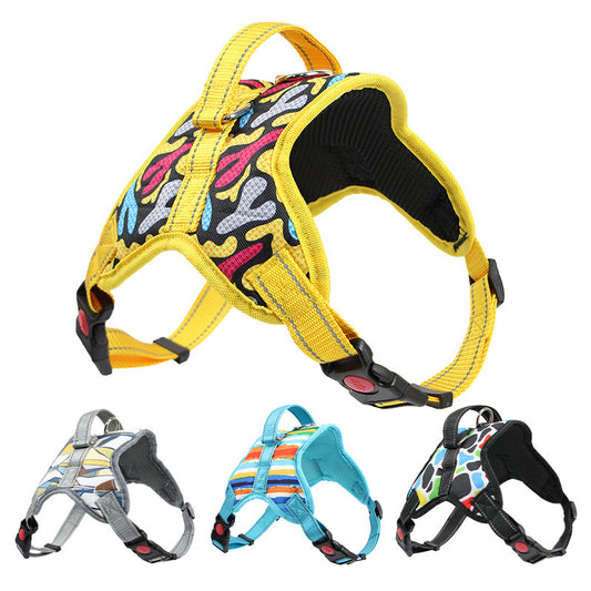 Pet Supplies Dog Harness Reflective Leash Set