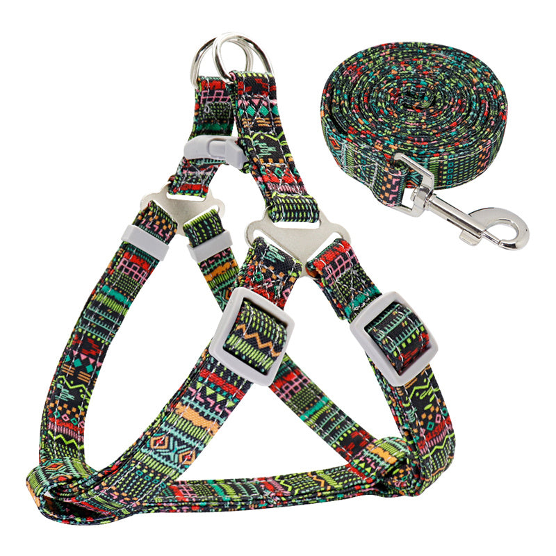 Vest-style Dog Pet Leash And Chest Harness