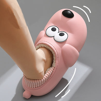 Cute Dog Shoes EVA Winter House Shoes