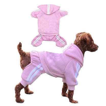 Hooded Casual Pet Dog Hoodie Striped