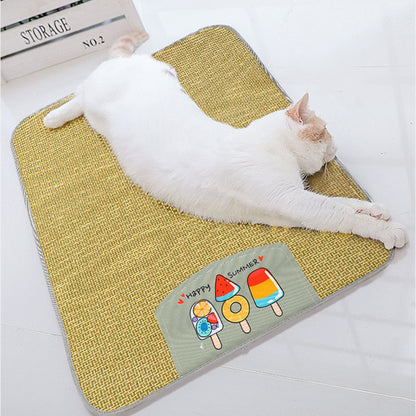 Pets Mat Cold Grass Cooling Dogs Cats Supplies Summer Pet Products