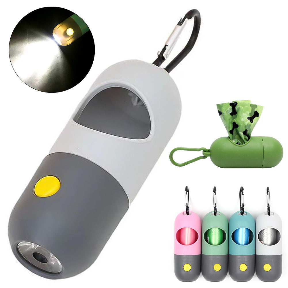 Led Light Pet Waste Bag Dispenser For Dog Poop Scooper