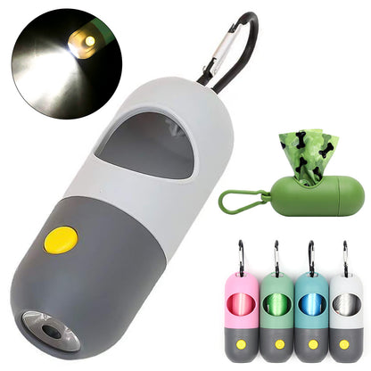 Led Light Pet Waste Bag Dispenser For Dog Poop Scooper