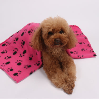 Dog Double-sided Fleece Blanket Warm Pet Blanket Cat Dog Paw Blanket Mattress Pet Pad