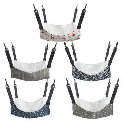 Lamb Fleece Cat Hanging Beds Pets Cage Hammock Bed