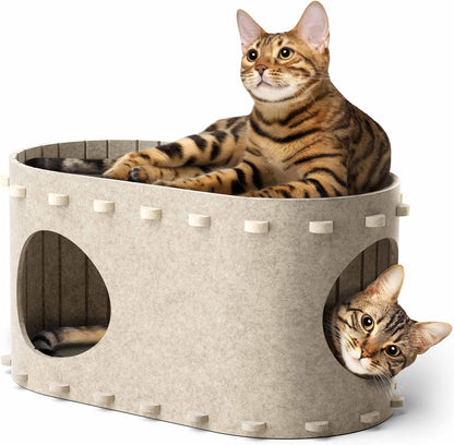 Cat House For Indoor Cats Cat Bed Cave For Multiple Scratch