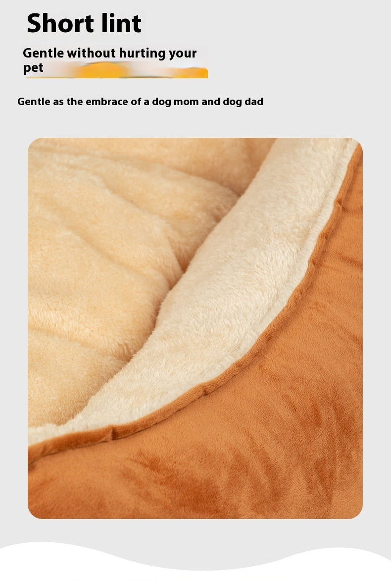 Kennel Large Dog Dog Bed Warm Winter Removable And Washable Mattress
