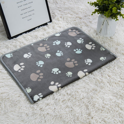 Soft Paw Print Cat Dog Fleece Blankets
