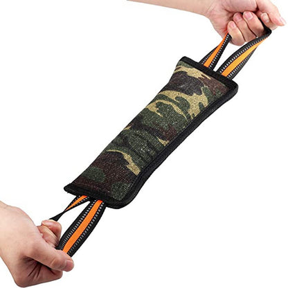 Reflective Dog Training Jute Yellow Edge Bite Stick