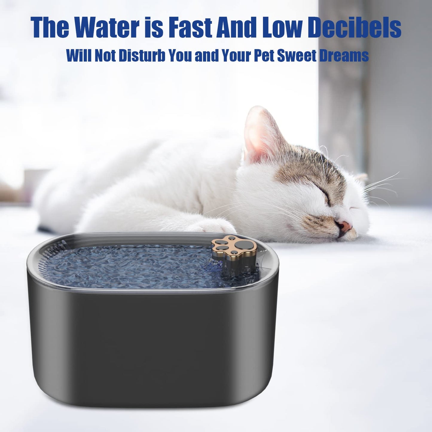 3L Cat Water Fountain Filter Automatic Drinker For Dogs Cats