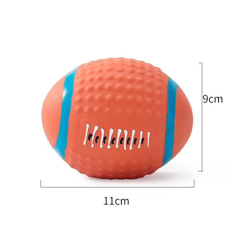 Dog Latex Sound Toy Molar Long Lasting Relieving Stuffy Rugby