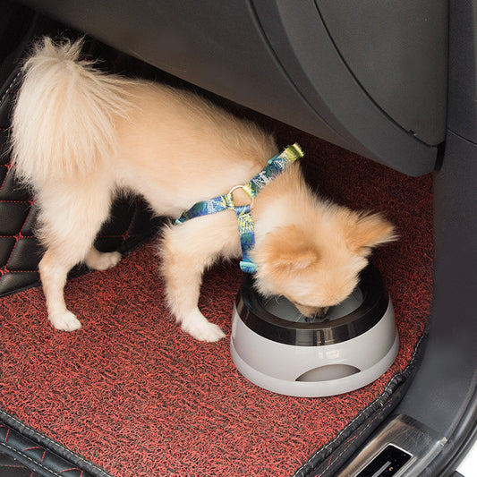Dog Water Bowl Traveling Car Bowl Anti-skid Splash-proof And Non-wet