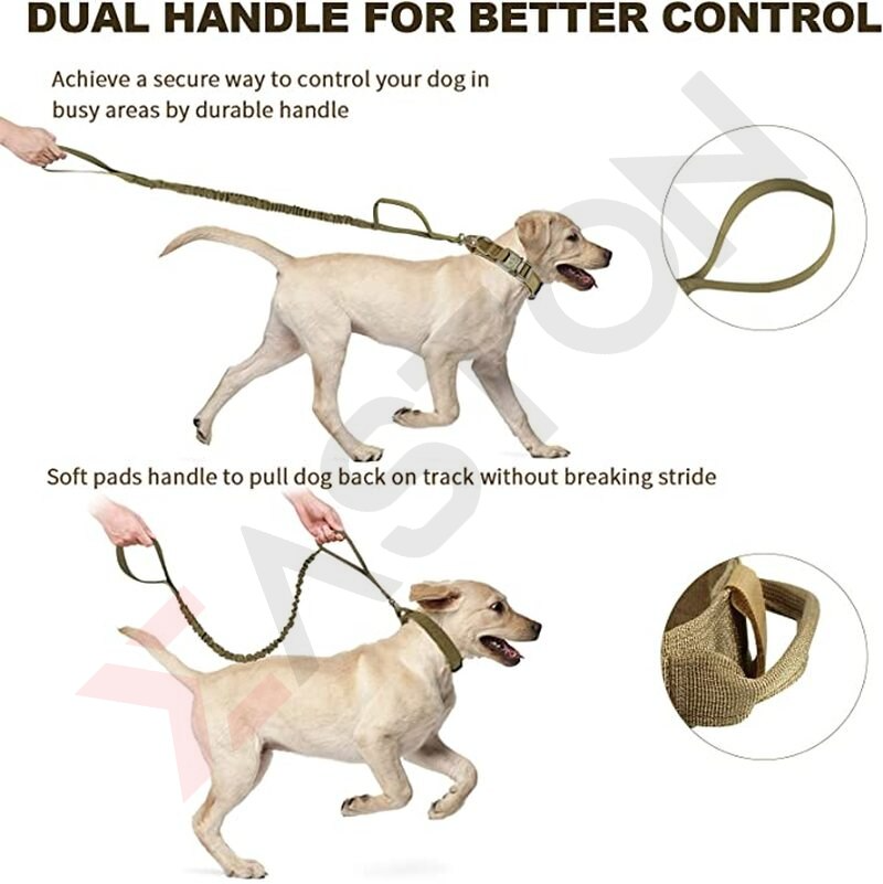 Training Dog Collar Control Handle Military