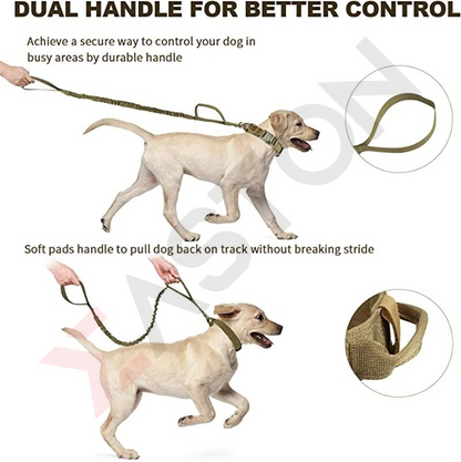 Training Dog Collar Control Handle Military