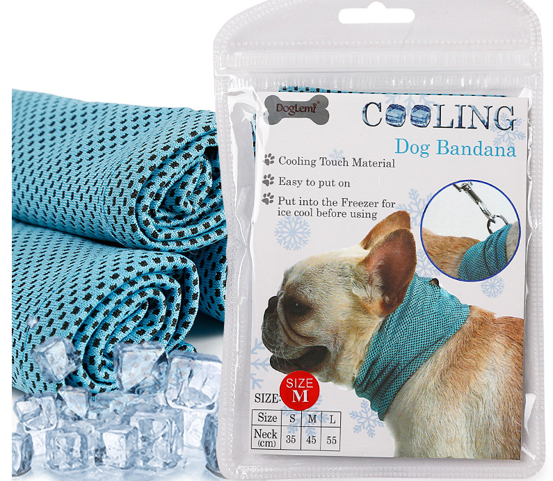 New Instant Cooling Pet Bandana Dog Scarf Summer Cooling Towel Wrap Dog Collar