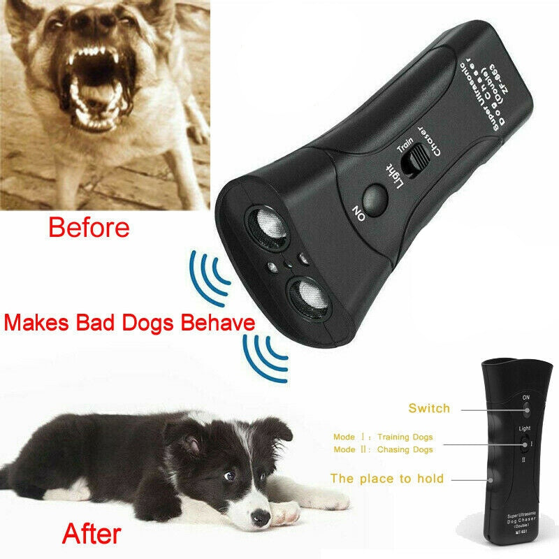 3 in 1 Anti Barking Dog Training Device Ultrasonic Dog Training Repeller