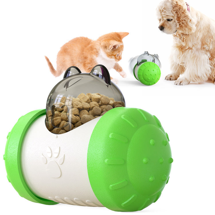 Funny Dog Treat Leaking Toy With Wheel Interactive Toy For Dogs