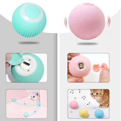 Electric Cat Ball Toys Automatic Rolling Smart
