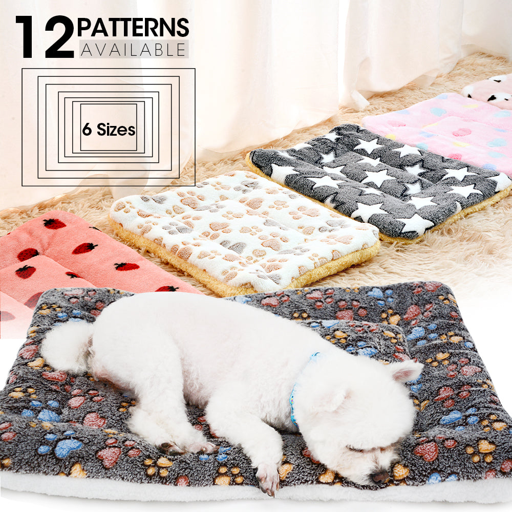 Dog Bed Mat Paw Footprint Blanket