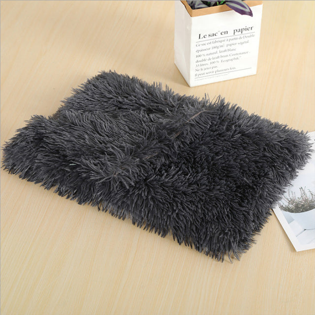 Dog Mat Bed Soft Long Plush Blanket