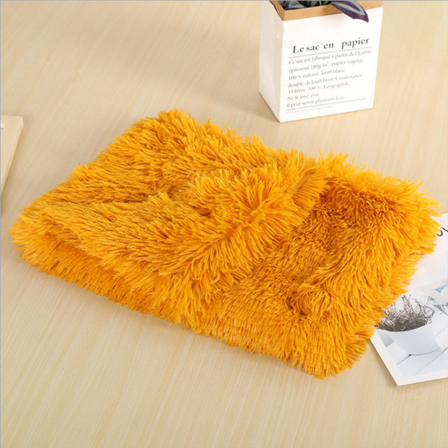 Dog Mat Bed Soft Long Plush Blanket