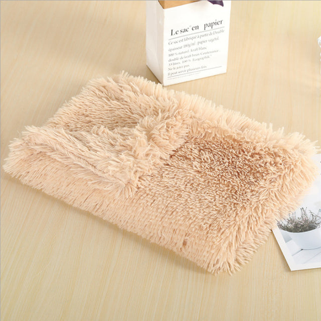Dog Mat Bed Soft Long Plush Blanket