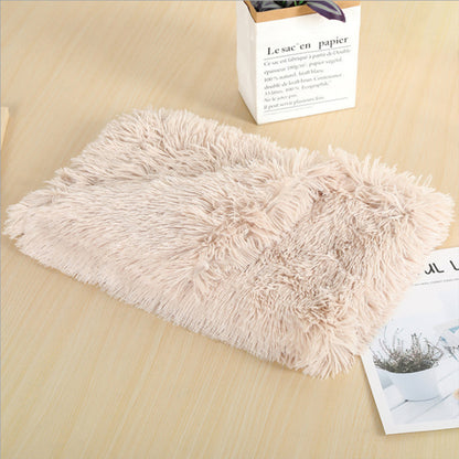 Dog Mat Bed Soft Long Plush Blanket