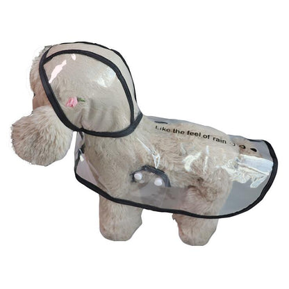 Best 6 Colors Transparent Dog Raincoat Waterproof Hooded PVC Jacket