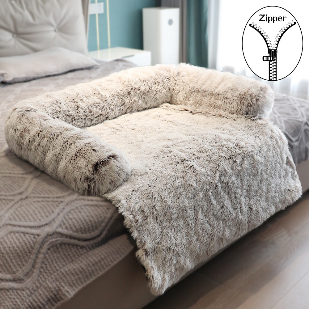 Large Dog Bed Sofa Mat Plush Dogs Kennel Cat Mats Pet Nest Cushion Sleeping