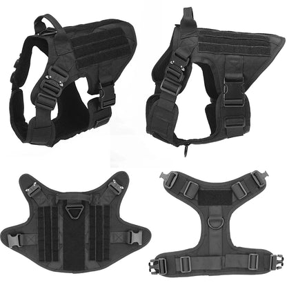 Best Tactical Dog Vest Harness And Leash Set Metal Buckle Dogs Training