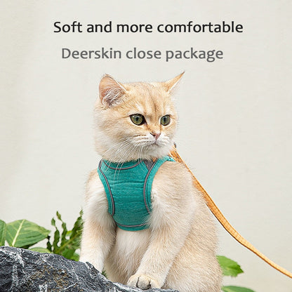 Best Cat Dog Vest Harness With Leash Set Reflective Strip Quick Release