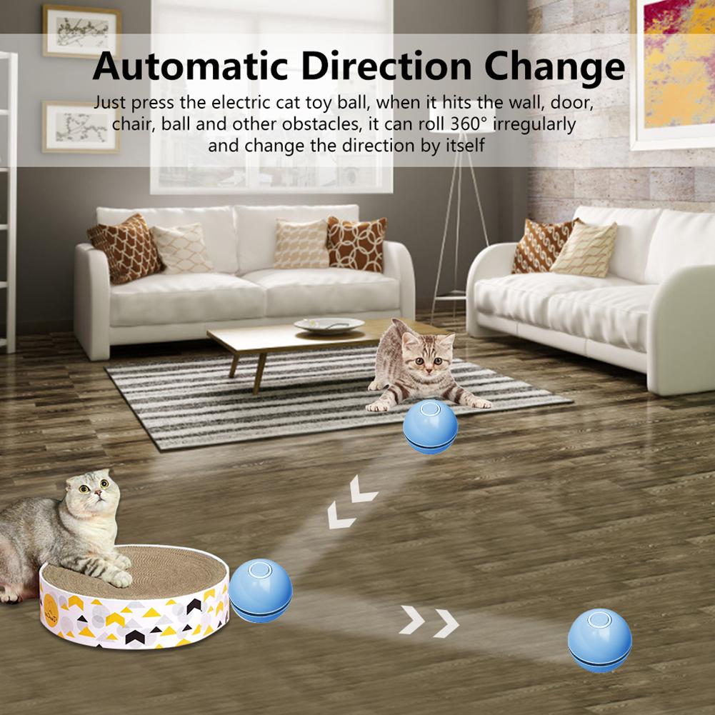Best Remote Control Cat Dog Bounce Ball Colorful LED Self Rotating Ball