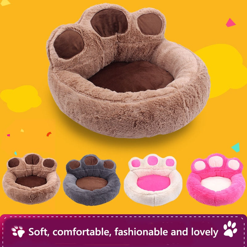 Best Super Soft Bear Paw Dog Mattress Fleece Nest Kennel Long Plush