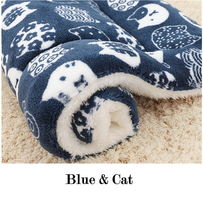 Best Dog Cat Soft Fleece Blanket Comfiest Bed Thickened Pad Mat Blanket