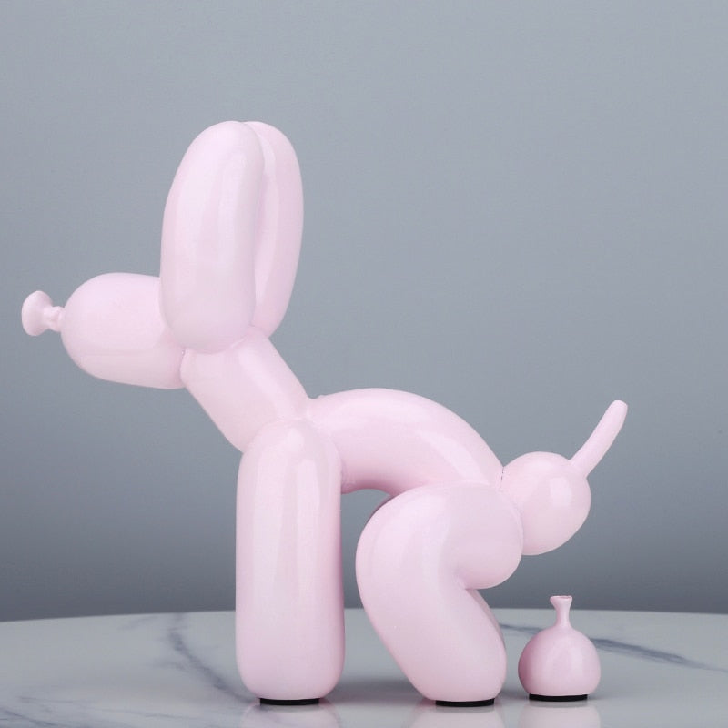 Creative Poop Balloon Dog Statue Resin Crafts