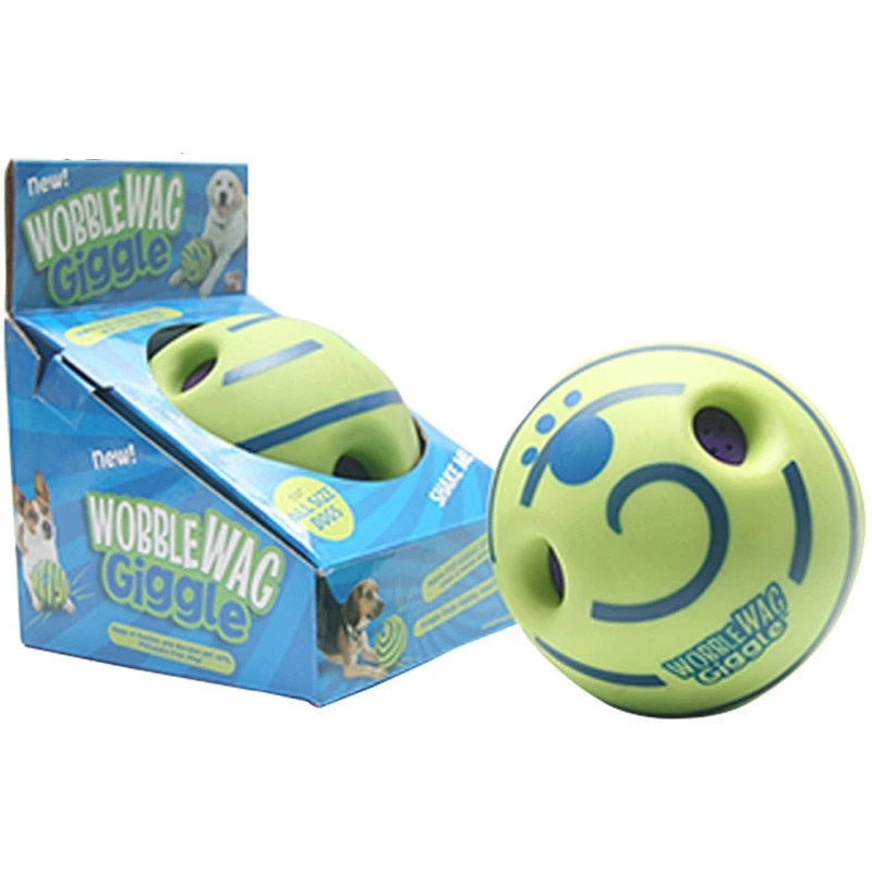 BEST Wobble Wag Giggle Dog Play Ball Training Interactive Chew Toy