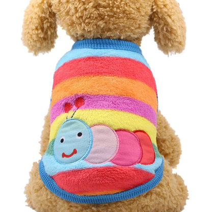 Best Cartoon Puppy Vest Clothing Winter Warm Dog Clothes For Small Dogs