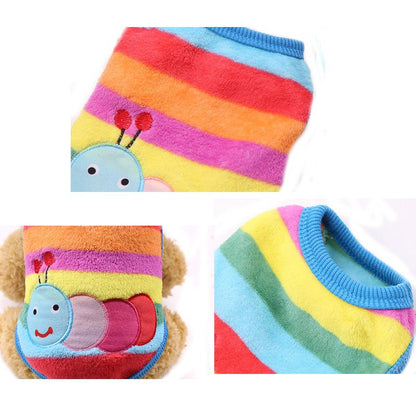 Best Cartoon Puppy Vest Clothing Winter Warm Dog Clothes For Small Dogs