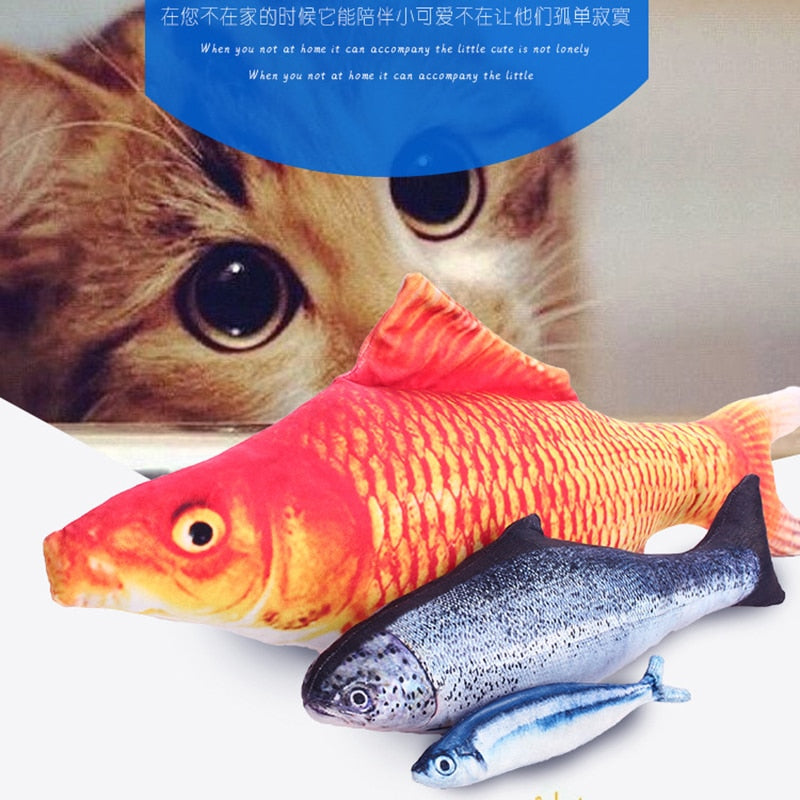 Best Realistic Looking Cat Fish Toy 3D Artificial Cat Catnip Fish Toys