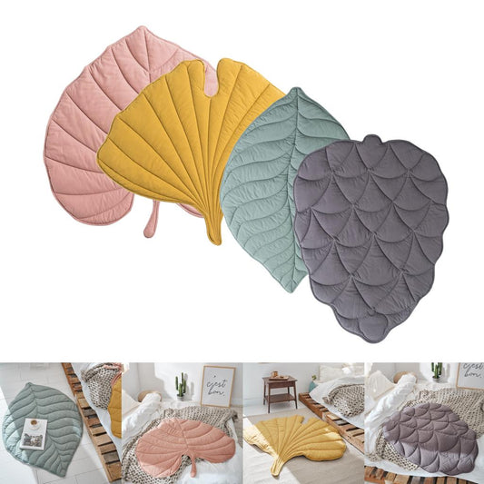 Best Pets Dogs Cats and Kids Leaf Shape Area Rug Washable Warm Floor Kennel