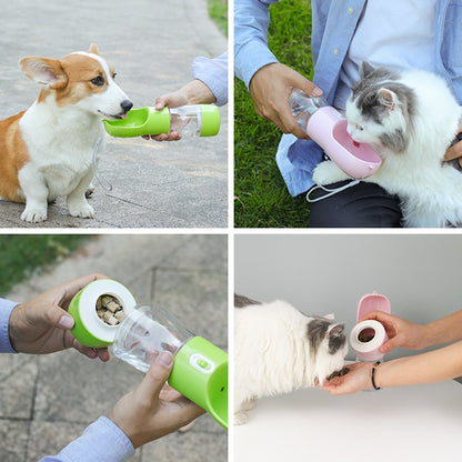 Pet Water Bottle Feeder Bowl Portable Water