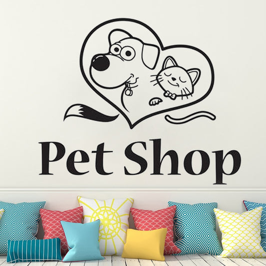 Pet Grooming Salon Wall sticker Four Paw Store Lovers