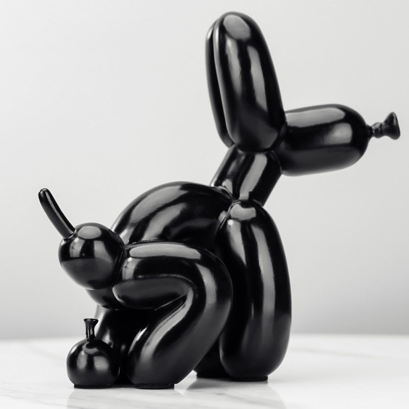 Creative Poop Balloon Dog Statue Resin Crafts