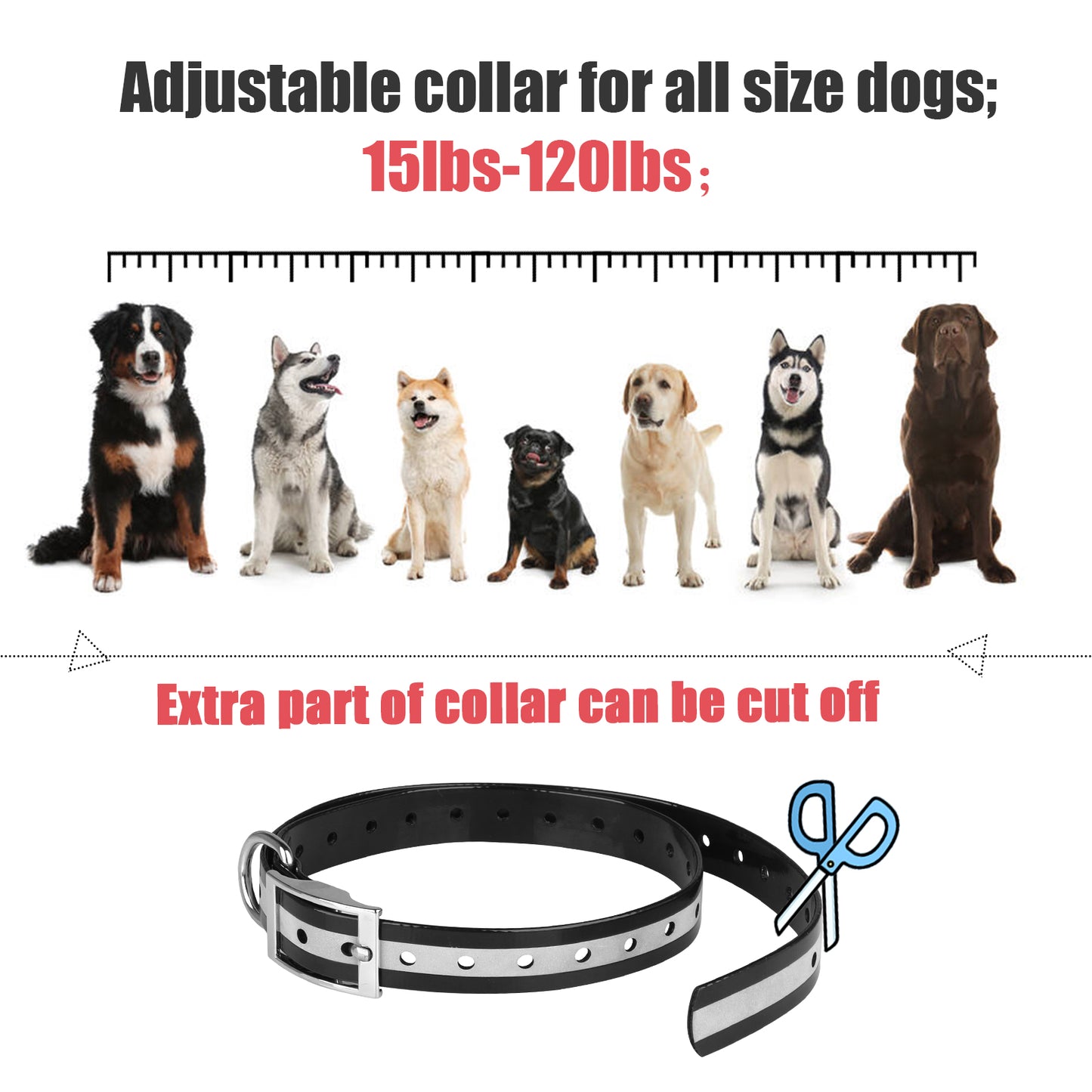 Dog Training Collar Light Waterproof Anti Bark Control Rechargeable